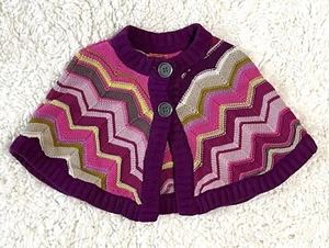 MISSONI For Target Mädchen Strick Schal Cape Poncho Pullover Größe L 2T-3T - Bild 1 von 3