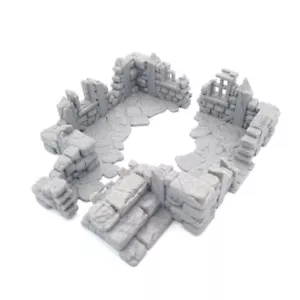 Ruined Cottage House Fantasy Scenery terrain 3D printed Village QP3D Wargames - Picture 1 of 4