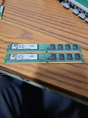 Kingston KVR800D2N6/1G 1GB x2 DDR2 800MT/s Non ECC Memory RAM DIMM - Image 1 of 3