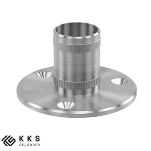 Bodenflansch Bodenhalter Bodenanker Pfostenhalter Ø100,0x5,0mm Edelstahl Pfosten - Bild 1 von 3