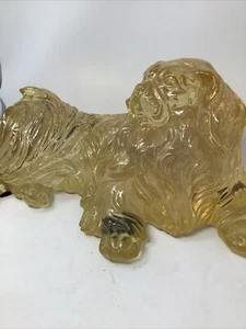 MCM Lucite Vtg 17.5" Pekingese Japanese Chin Foo Dog Sculpture Dorothy Thorpe - Picture 1 of 11