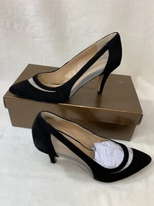 Audrey Brooke Blue Suede With Mesh Pumps Size 6.5 New With Box - Picture 1 of 11