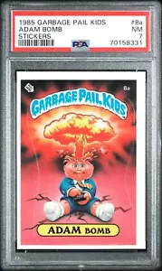 1985 Topps OS1 Garbage Pail Kids Series 1 ADAM BOMB 8a Matte Card PSA 7 NM gpk - Picture 1 of 2