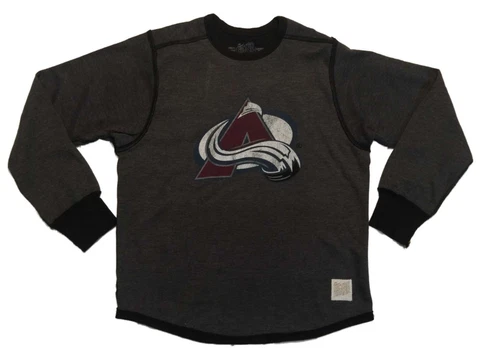 Colorado Avalanche Retro Brand Gray Vintage Style Pullover Sweatshirt (M) Cover