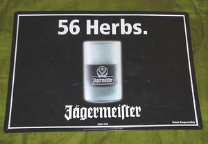 Jagermeister Metal Sign "56 Herbs" - 17" x 12" - {Used/Excellent} MAN CAVE - BAR - Picture 1 of 2