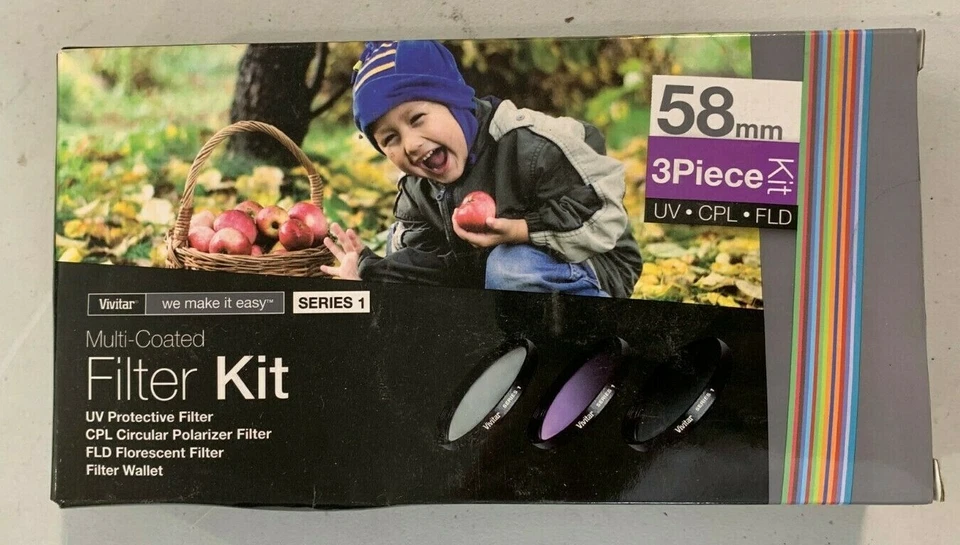 Vivitar 72mm UV, Circular Polarizer, and FDL 3-piece Filter Kit - Image 1 of 1