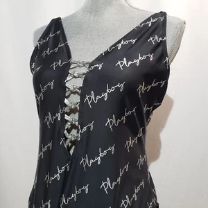 Playboy Womens Black Swimsuit Playboy Print One Piece Suit Size XL - Bild 1 von 7