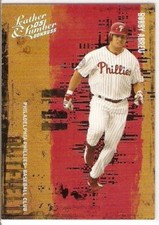 BOBBY ABREU SILVER FOIL 2005 DONRUSS LEATHER & LUMBER 16 SERIAL #11/100 PHILLIES