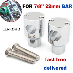 Soportes de abrazadera de montaje de barra de grasa para manillar elevador de manillar de motocicleta de 7/8" 22 mm - Imagen 1 de 7