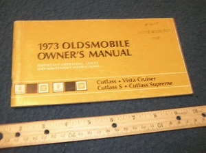 1973 Oldsmobile Cutlass Models Owners Manual - Good Used - Foto 1 di 3