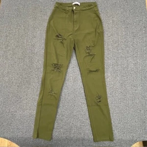 Dodo Jeans Girls XL (26x29.5) Distressed Olive Green Stretch Denim - Picture 1 of 12
