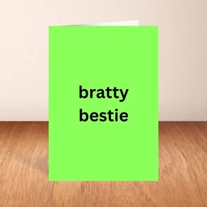 Brat Geburtstagskarte, Geburtstag Brat, Bratty Bestie, Charli XCX, für Bestie, sie - Bild 1 von 7