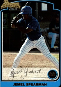2003 Bowman Baseball Card #309 Jemel Spearman Rookie