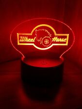 Wheel Horse - Acrylic LED Sign - Nightlight for Man Cave or Garage with Remote