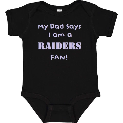 My Dad Says I am a Las Vegas Raiders Fan Baby Bodysuit Cover