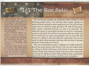 2018 Bar Mementos Pieces Past Martin Luther King 5 x 7 News Book Relic 1/1 /1