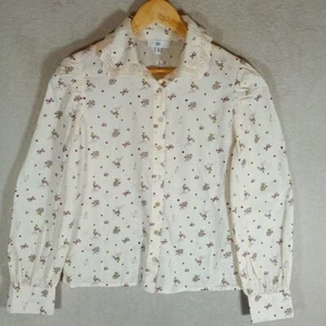La Redoute Shirt Blouse Floral/Birds 36 8 Cottagecore/Victorian Cream RP £42 - Picture 1 of 19