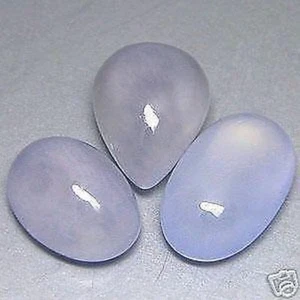 CALCEDOINE BLEU LAVANDE. 3 pièces. 14.30 CTS . Afrique - Picture 1 of 1