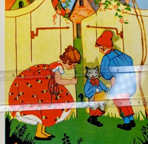 Pussy Cat where have you been Vtg Nursery book print - Picture 1 of 12