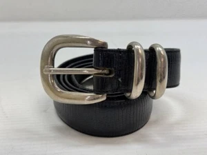 Mens Black Leather Braided Belt Made in Spain - Picture 1 of 9