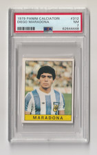 STICKER DIEGO MARADONA ARGENTINA N. 312 CALCIATORI PANINI 1979-80 ROOKIE PSA 7