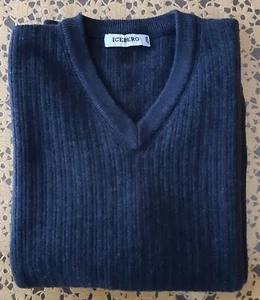 Pullover uomo Iceberg originale. 100% pura lana vergine. Grigio - Imagen 1 de 5
