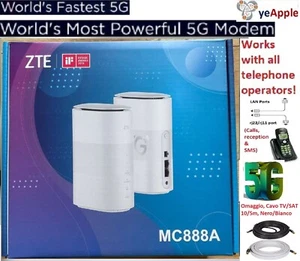 ZTE MC888A, X65 Hyper Box - 5G+ / LTE 4G Router Cat. 20 fino a 3.6 GB/s WiFi 6 - Foto 1 di 7