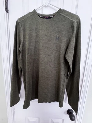 Camisa deportiva Spyder para hombre activa de manga larga talla pequeña Foto 1 de 3