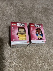 LEGO BRICKHEADZ: Belle (41595) And Beast (41596) Lot Of 2 Brand New Sealed Rare