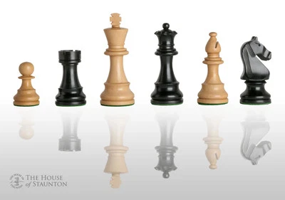 The Noble Chess Set - Pieces Only - 3.75" King - Ebonized Boxwood - Image 1 of 4
