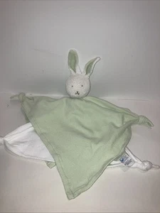 Under The Nile Knot Bunny Lovey Green & White - Picture 1 of 1