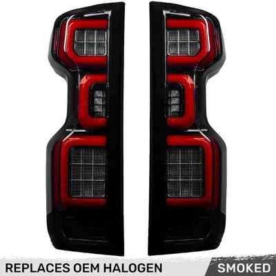 Luces traseras OLED Recon 264397BK lente ahumada 19-25 Silverado 1500/HD Foto 1 de 4