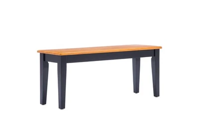 Shaker Bench, Black/Oak - Image 1 of 4