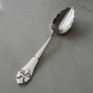 Silver Grapefruit Spoon Knot Design Danish Denmark 830 Silver Appx 5” - Picture 1 of 6