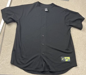Maglia Baseball Majestic Blank Taglia XL MLB Tinta Unita Nera Personalizzata Edizione Limitata - Foto 1 di 9