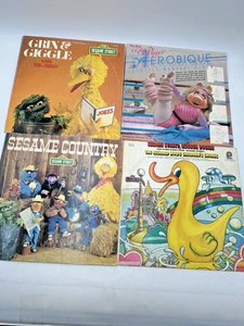 Sesame Street Vinyl LP 4 Record Lot Sesame Country Grin Giggle Aerobique Ducky - Bild 1 von 24