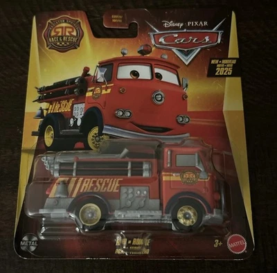 DISNEY PIXAR CARS Red Fire truck Race And Rescue 2025 Brand New Hard To Find - Image 1 of 2