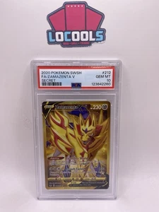 2020 Pokemon Swsh Zamazenta V Full Art Gold Secret Rare 212/202 PSA 10 Gem Mint - Bild 1 von 2