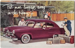 THE HENRY J Classic Car Advertising 1950s Kaiser-Frazer Chrome Vintage Postcard - Picture 1 of 2