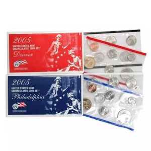 2005-P&D U.S. Uncirculated Set: 22-Coin Set in Original Packaging - Picture 1 of 1