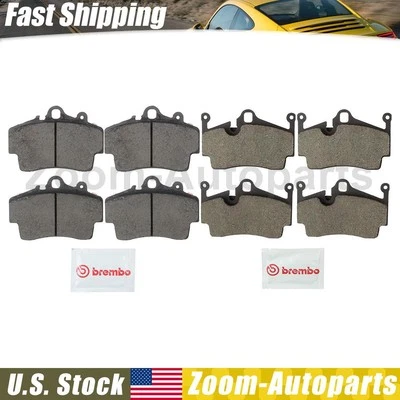 Kit de pastilhas de freio dianteiro traseiro Brembo OE para 2005 2006 2007 2008 Porsche Boxster - Imagem 1 de 4