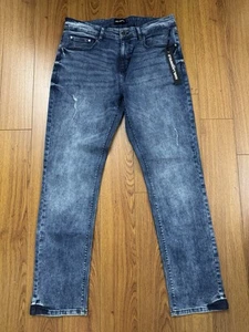 Karl Lagerfeld Paris Jeans Men's 32 x 32 KL65 Indigo Blue Distressed Stretch ๐ฅ - Picture 1 of 5