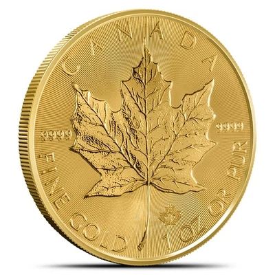 Moneda de oro canadiense hoja de arce de 1 oz (año aleatorio, puro 0,9999) Foto 1 de 3
