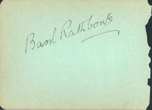 Vintage Basil Rathbone / Sophie Tucker Autographs - Picture 1 of 2