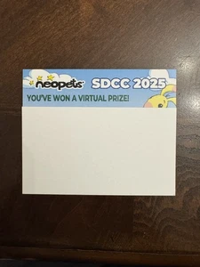 SDCC 2025 Exclusive Neopets Code You've Won a Virtual Prize - Picture 1 of 2