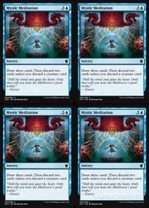 MTG - 4x MYSTIC MEDITATION - Dragons of Tarkir (C) - Picture 1 of 1