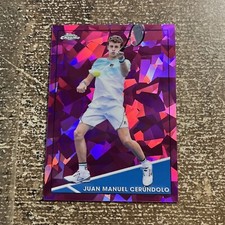 2021 TOPPS CHROME TENNIS PINK ATOMIC JUAN MANUEL CERUNDOLO /299 Magenta