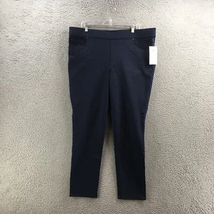 Gloria Vanderbilt Slim Ponte Ankle Pants Women 20W Ave (actual 42x28.5) Blue NEW - Picture 1 of 21