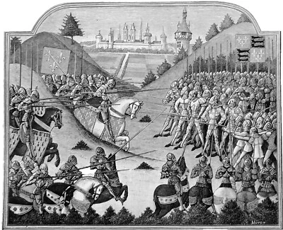 GUERRE de CENT-ANS - BATAILLE de FORMIGNY (Connétable de Richemont) -Gravure 19e - Photo 1/3