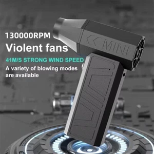 130000RPM Electric Air Blower with2 Magnetic Nozzles 41m/s Powerful Air Dustemen - Afbeelding 1 van 1